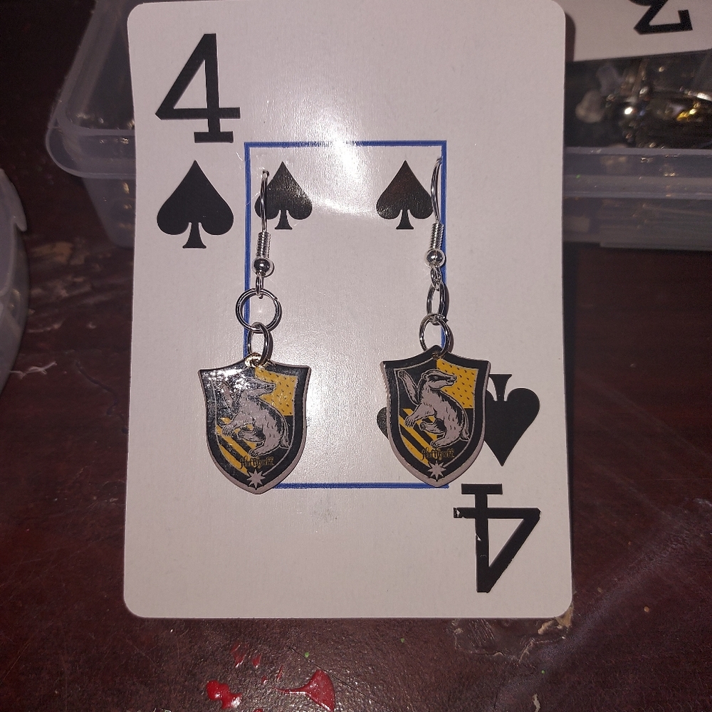 Harry potter house earrings